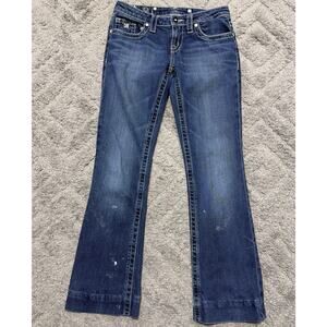 D9 District 9 Women's Blue Denim Turner Boot Cut Jeans 25x30 Western Workwear